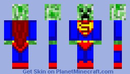 SuperMan Creeper Minecraft Skin